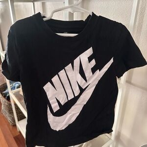 Nike Kids Black and White Logo Tee